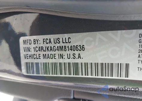 2021 Jeep Grand Cherokee L Laredo 4X4 из США, поврежденный, VIN 1C4RJKAG4M8140636